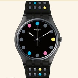Swatch Boule A Facette Watch GB305 Multi-Colored Dots
